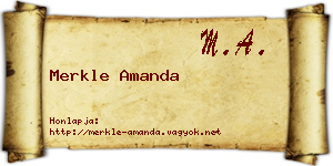 Merkle Amanda névjegykártya